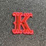 Letter K Alphabet Iron On Patch, thumbnail 2 of 4