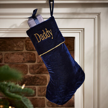 Personalised Luxury Plush Velvet Christmas Stocking, 6 of 8
