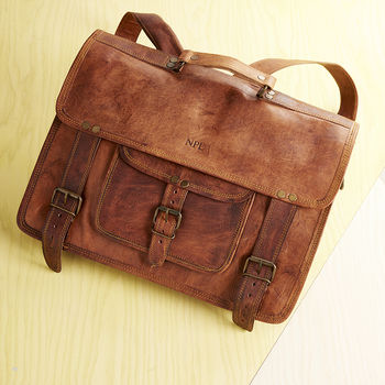 Convertible Leather Backpack Satchel, 3 of 7