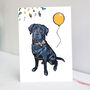 Black Labrador Birthday Card, thumbnail 1 of 3