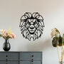 Bold Metal Lion Wall Artwork Symbolising Strength Courage And Leadership, thumbnail 1 of 11