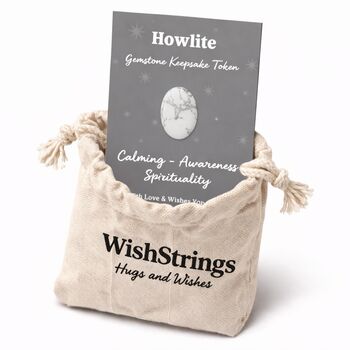 Howlite Gemstone Keepsake Token Calming Gift, 2 of 3