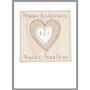 Personalised Linen 4th Wedding Anniversary Card, thumbnail 8 of 9
