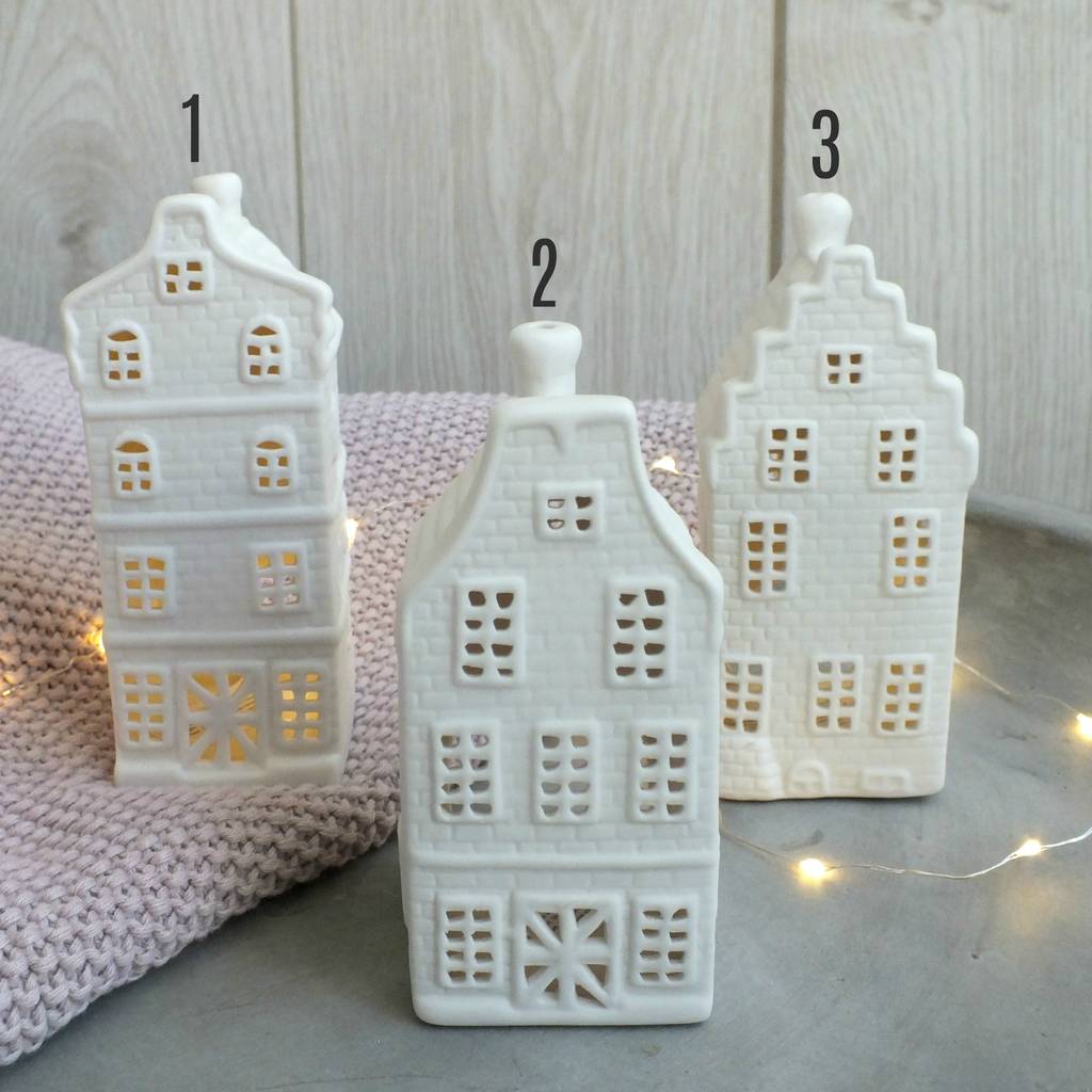 Porcelain House Tea Light Holder By Magpie Living