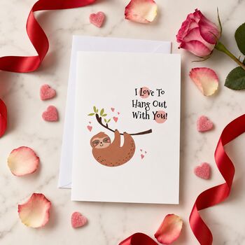 Funny Sloth Valentine’s Card, 4 of 6