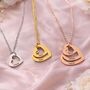 Personalised Layered Heart Name Necklace, thumbnail 1 of 8