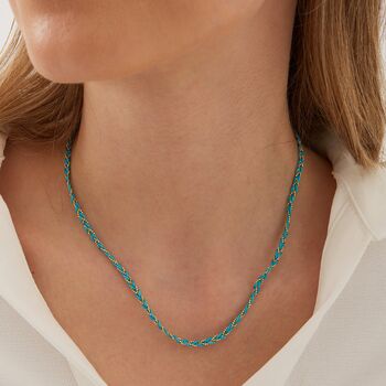 Handmade Rope Braided Sterling Silver Beaded Necklace, 8 of 12