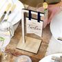 Personalised Wooden Standing Wedding Table Number, thumbnail 2 of 3