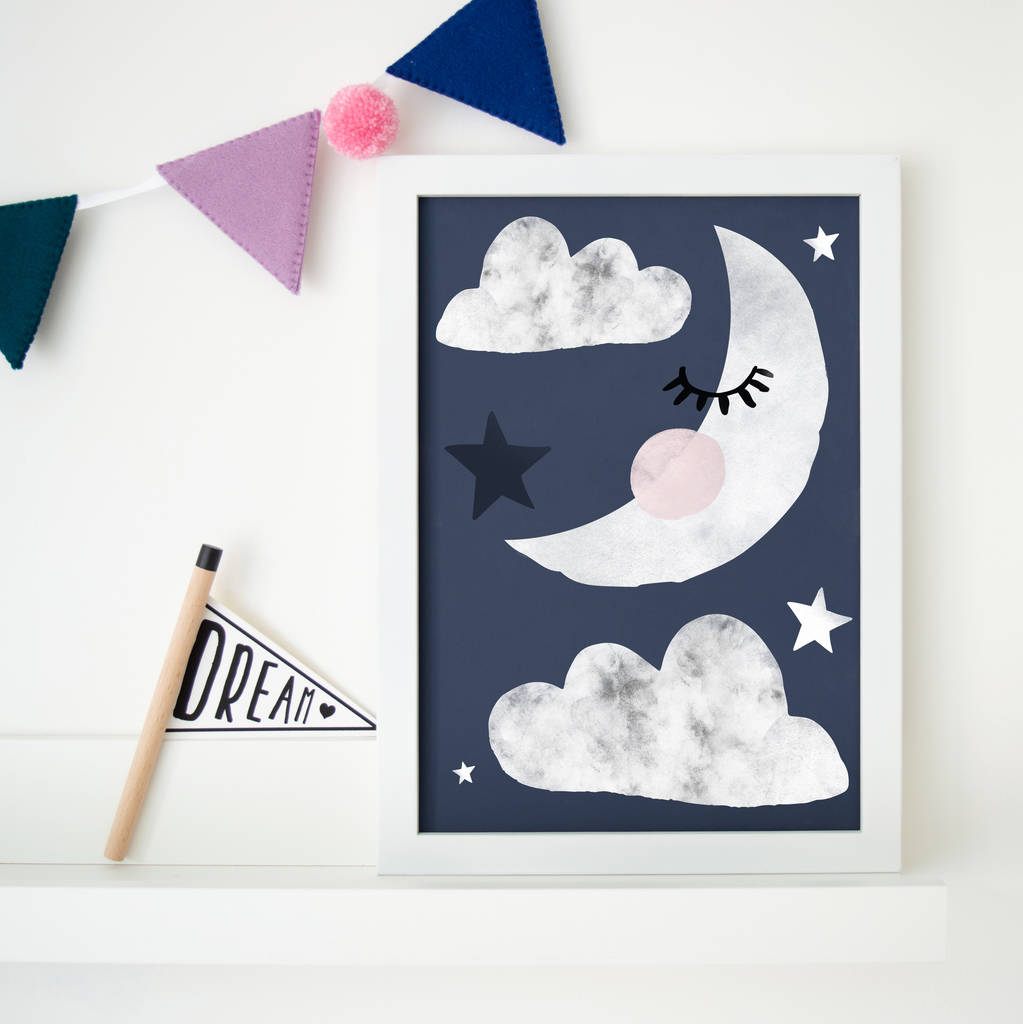 Half Moon Children's Nursery Print By Rory & The Bean