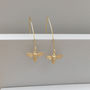 Gold Plated Bee Earrings, thumbnail 6 of 6