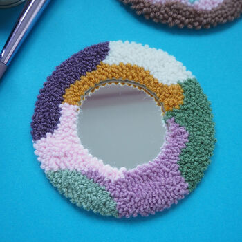 Punchneedle Abstract Pocket Mirror, 2 of 4