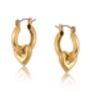 Gemma Gold Plated Heart Hoop Earrings, thumbnail 1 of 2