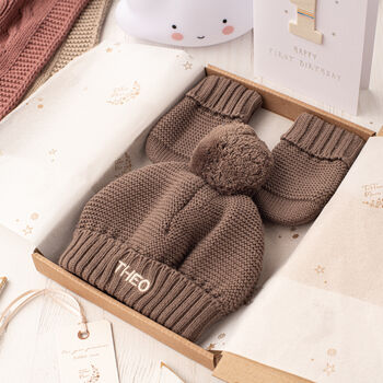 Personalised Nut Brown Luxury Cotton Baby Cardigan, 2 of 12