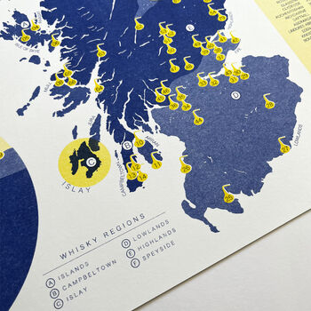 Risograph Scotland Whisky Distillery Map, 5 of 7