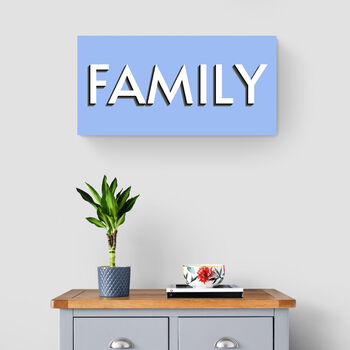 Personalised Family Big Print Sign With Optional Names, 10 of 12