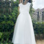 Ameria Flower Girl Dress In White | Communion Dress, thumbnail 5 of 8