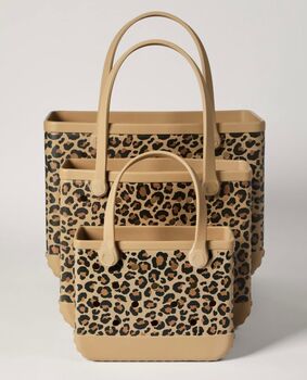 Save 20%! Stylish Leopard Print Tote Bags, Always In Fashion! Includes Initial Charm, 2 of 12