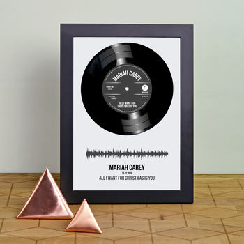 Personalised Vinyl Record Framed Song Print, 5 of 7