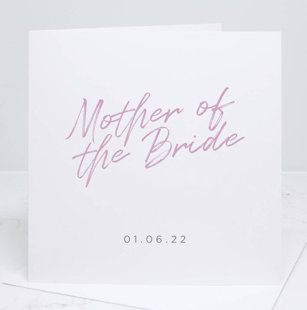 Mother Of The Bride Personalised Wedding Card, 1 of 3