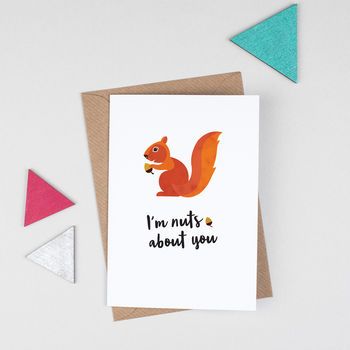 Squirrel Valentine's Card 'Nuts About You', 3 of 5
