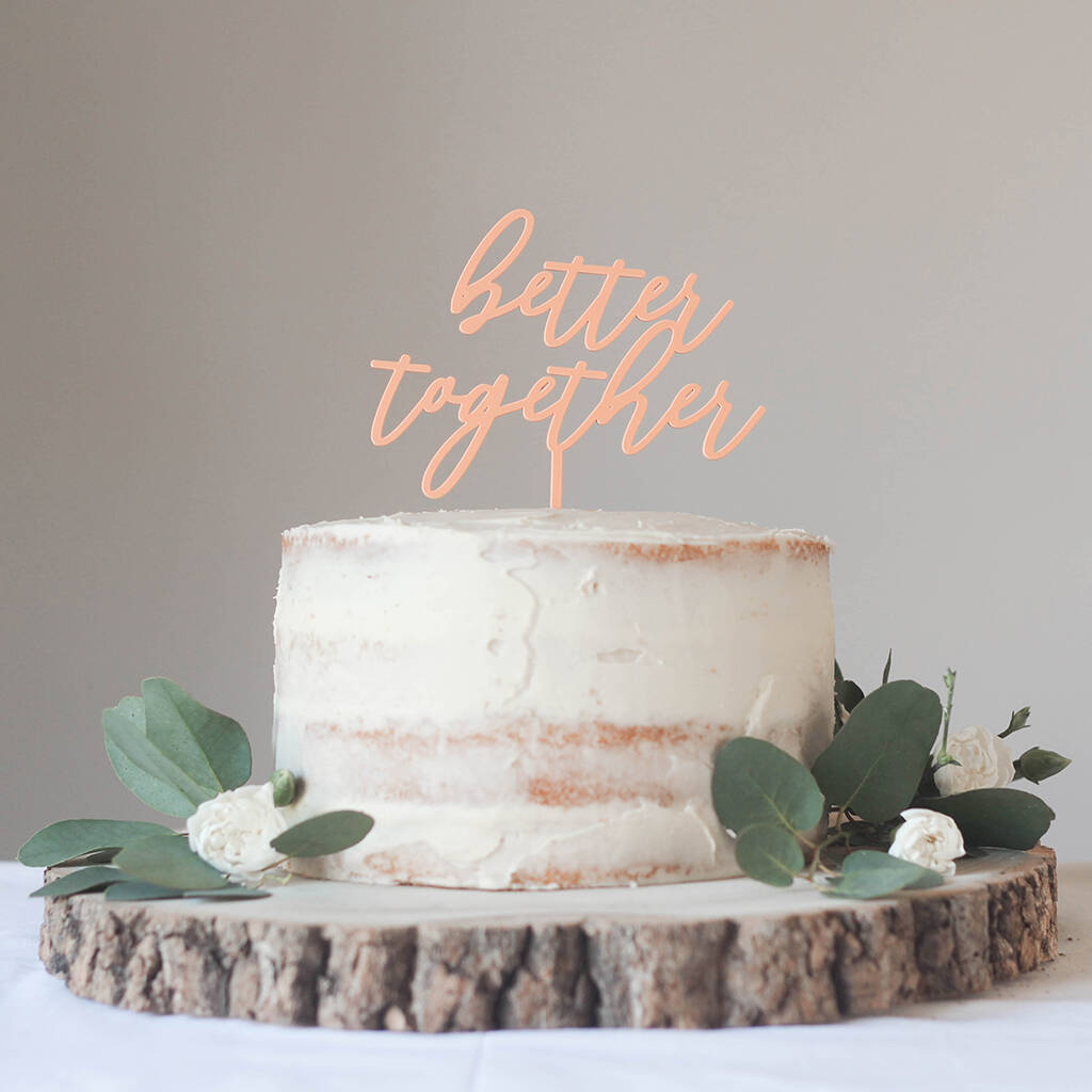 Better Together Wedding Cake Topper, 1 of 5