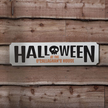 Personalised Halloween House Sign In Black, 3 of 4