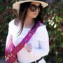 Fuchsia Pink Dressage Horse Bag Strap | Extra Long Crossbody Replacement Bag Strap, thumbnail 5 of 7