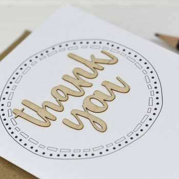 Thank You Wooden Words Card, 2 of 3