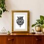 'The Owl And Pocket Watch' Fine Art Print, thumbnail 7 of 7