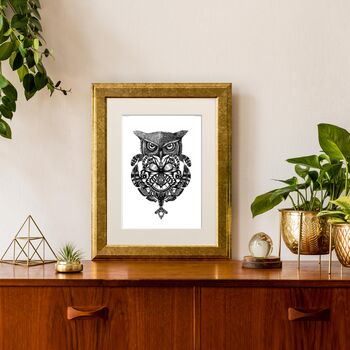 'The Owl And Pocket Watch' Fine Art Print, 7 of 7