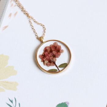 Encapsulated Real Flowers Nature Necklace, 4 of 6