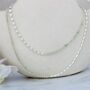 Prehnite Beaded Necklace Or Double Strand Bracelet In Sterling Silver, thumbnail 8 of 10