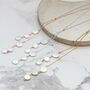 Chain Lariat Necklace With White Coin Pearls, thumbnail 10 of 11