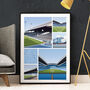 Manchester City Views Of Maine Road And Etihad Poster, thumbnail 1 of 7