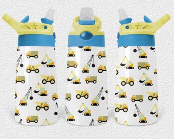 Construction Vehicle Personalised Kids Water Bottle, 3 of 8