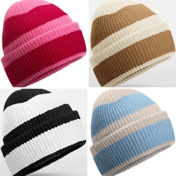 Colour Block Beanie Hat, 2 of 2