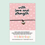 With Love And Strength Wish Bracelet With Heart Charm, thumbnail 1 of 3