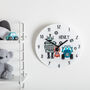 Robot Themed Personalised Bedroom Clock, thumbnail 1 of 3