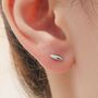 Extra Tiny Rice Oval Shape Stud Earrings, thumbnail 1 of 10