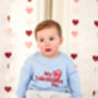 My First Valentines Embroidered Personalised Love Heart Sweatshirt Jumper, thumbnail 3 of 7