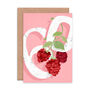 60th Birthday Illustrated Raspberry Card, thumbnail 2 of 2