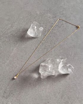 April Birthstone Diamond Gold Plated Necklace, 10 of 10