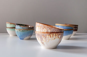Set Of Four Porcelain Straight Mini Bowl, 6 of 9