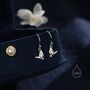 Two Tone Robin Bird Drop Hook Earrings, thumbnail 1 of 10