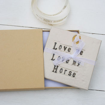 Love Me Love My Horse Ceramic Coaster, 2 of 3