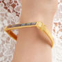 Gold Vermeil Geometric Bangle With Gemstones, thumbnail 2 of 6