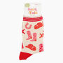 Women's Bamboo Socks Cream, Western Cowgirl, thumbnail 4 of 4