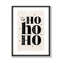 Ho Ho Ho Neutral Christmas Print, thumbnail 2 of 3