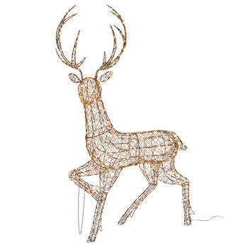 Grand Rattan Stag Light Up Figure By Lights4fun