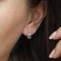 Sterling Silver Braided Huggies, thumbnail 1 of 10
